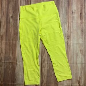 Lululemon Align High Rise Crop Leggings in Electric Lemon